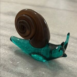 Henryk Rysz Signed Hand Blown Art Glass Snail Sculpture Figurine Rare 2006